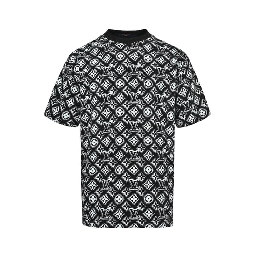 Louis Vuitton 26ss all-over presbyopia logo printed short sleeves