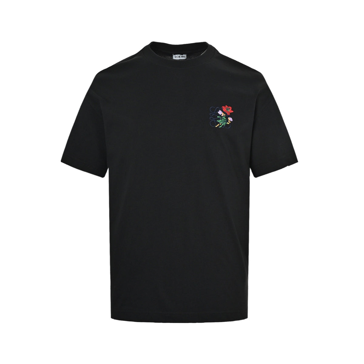 Loewe 26ss floral logo embroidered short sleeves