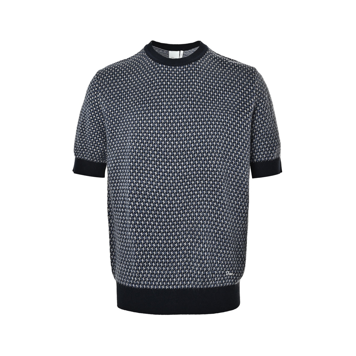 Dior 26ss jacquard embroidered knitted short sleeves