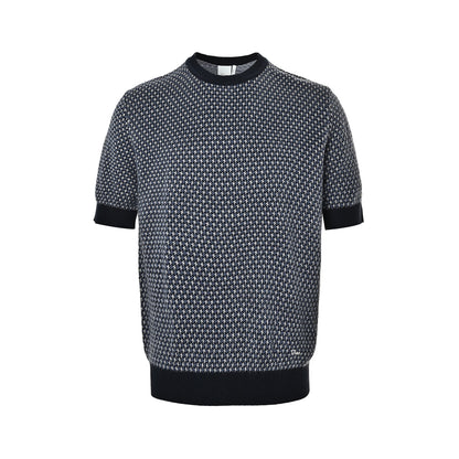 Dior 26ss jacquard embroidered knitted short sleeves