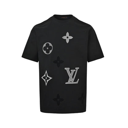 Louis Vuitton flocked logo printed short sleeves