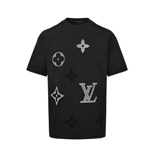Louis Vuitton flocked logo printed short sleeves