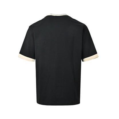 Gucci color block threaded collar 1921 double G embroidered short sleeves