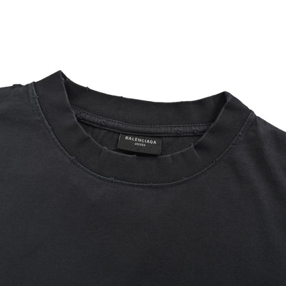 Balenciaga 25ss designer glitter printed short sleeves