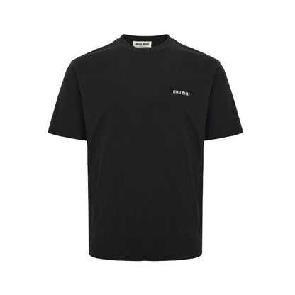 Miu Miu 26ss letter logo embroidered short sleeves