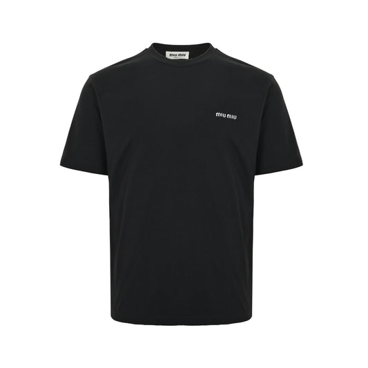 Miu Miu 26ss letter logo embroidered short sleeves
