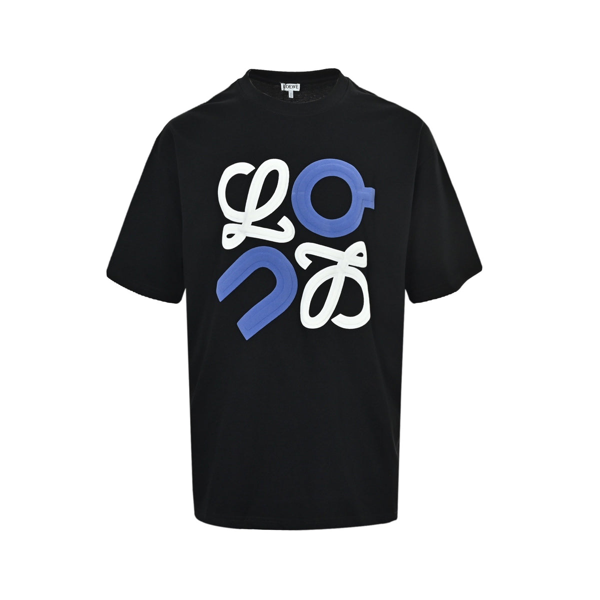 Loewe/Luo Yiwei suede foam printed logo short sleeves