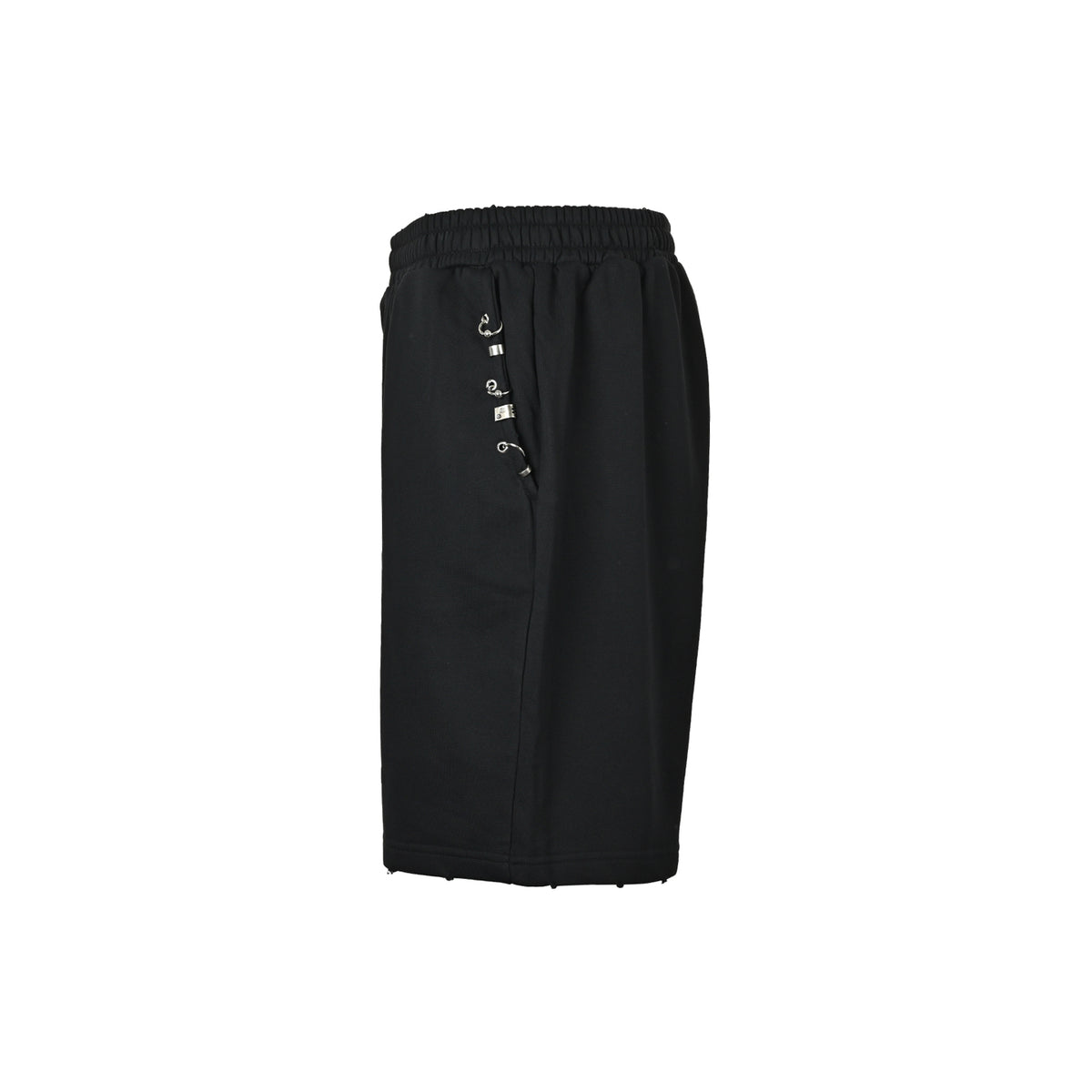 Balenciaga/Balanciaga classic engraved logo metal ring button shorts