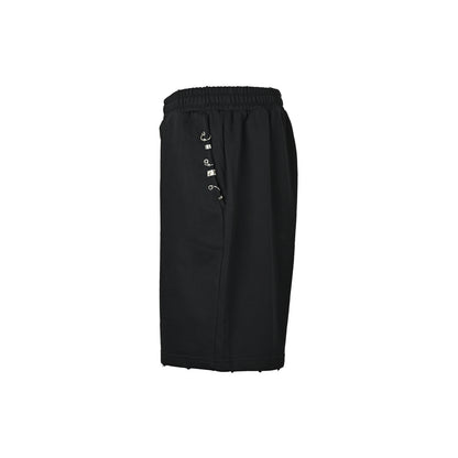 Balenciaga/Balanciaga classic engraved logo metal ring button shorts