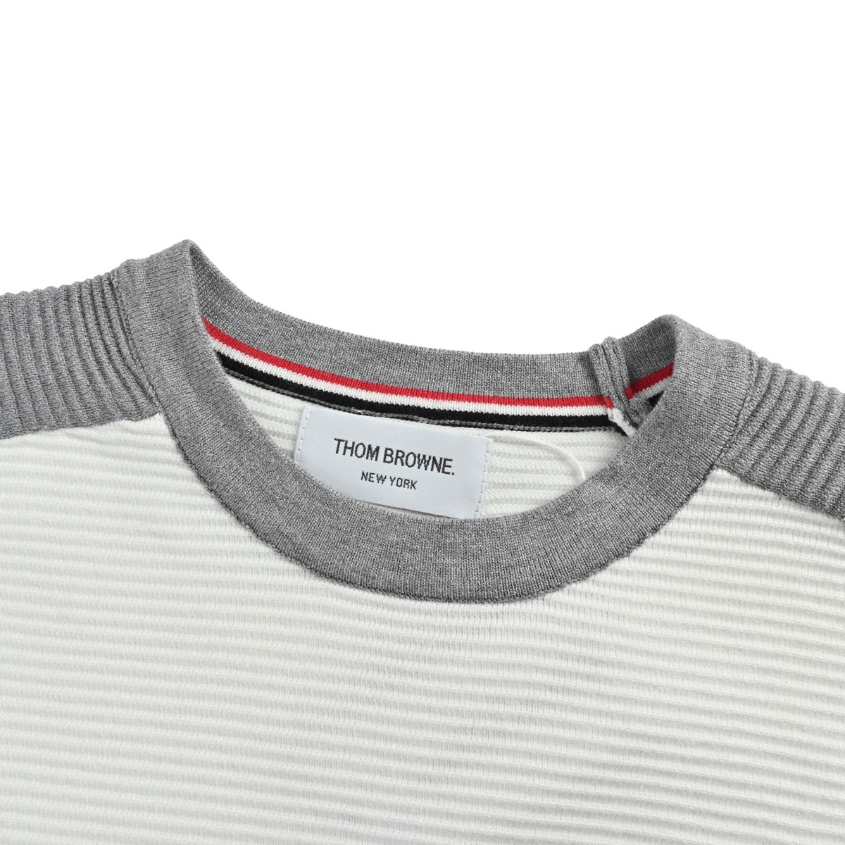 Thom Browne/Thom Brown four-bar stripe color-blocking campus knitted sweater