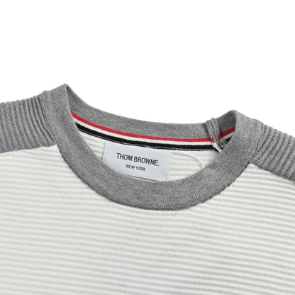 Thom Browne/Thom Brown four-bar stripe color-blocking campus knitted sweater