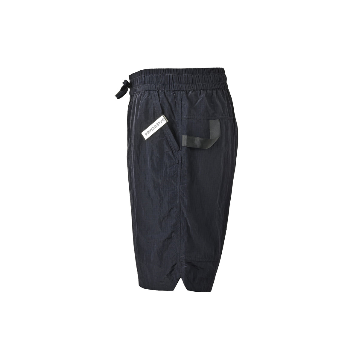 Balenciaga metal patch logo letter embroidered shorts