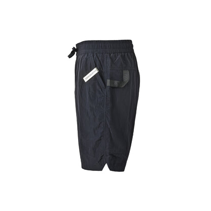 Balenciaga metal patch logo letter embroidered shorts