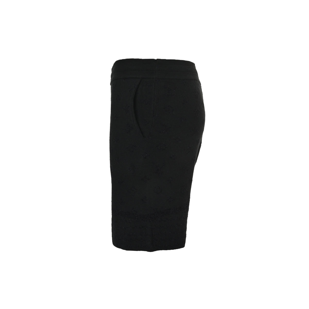 Louis Vuitton 25ss dark pattern old flower jacquard knitted shorts