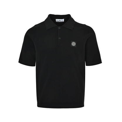 Stone Island logo embroidered Polo short sleeves
