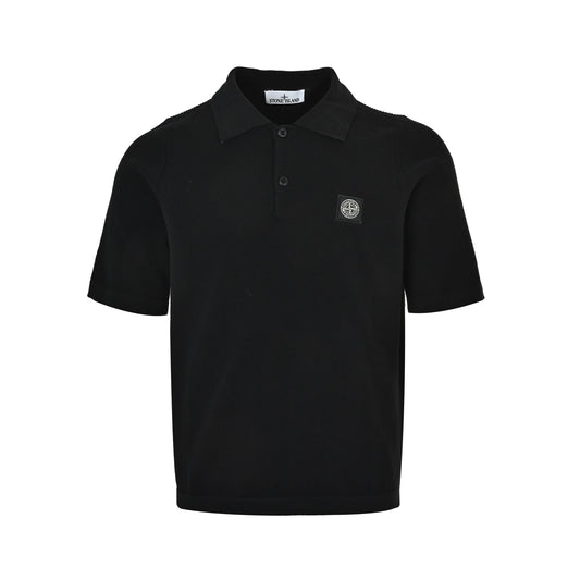 Stone Island logo embroidered Polo short sleeves
