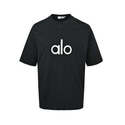 ALO simple silicone letter printed short sleeves