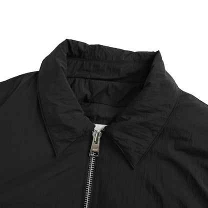 Ami metallic love nylon padded lapel jacket