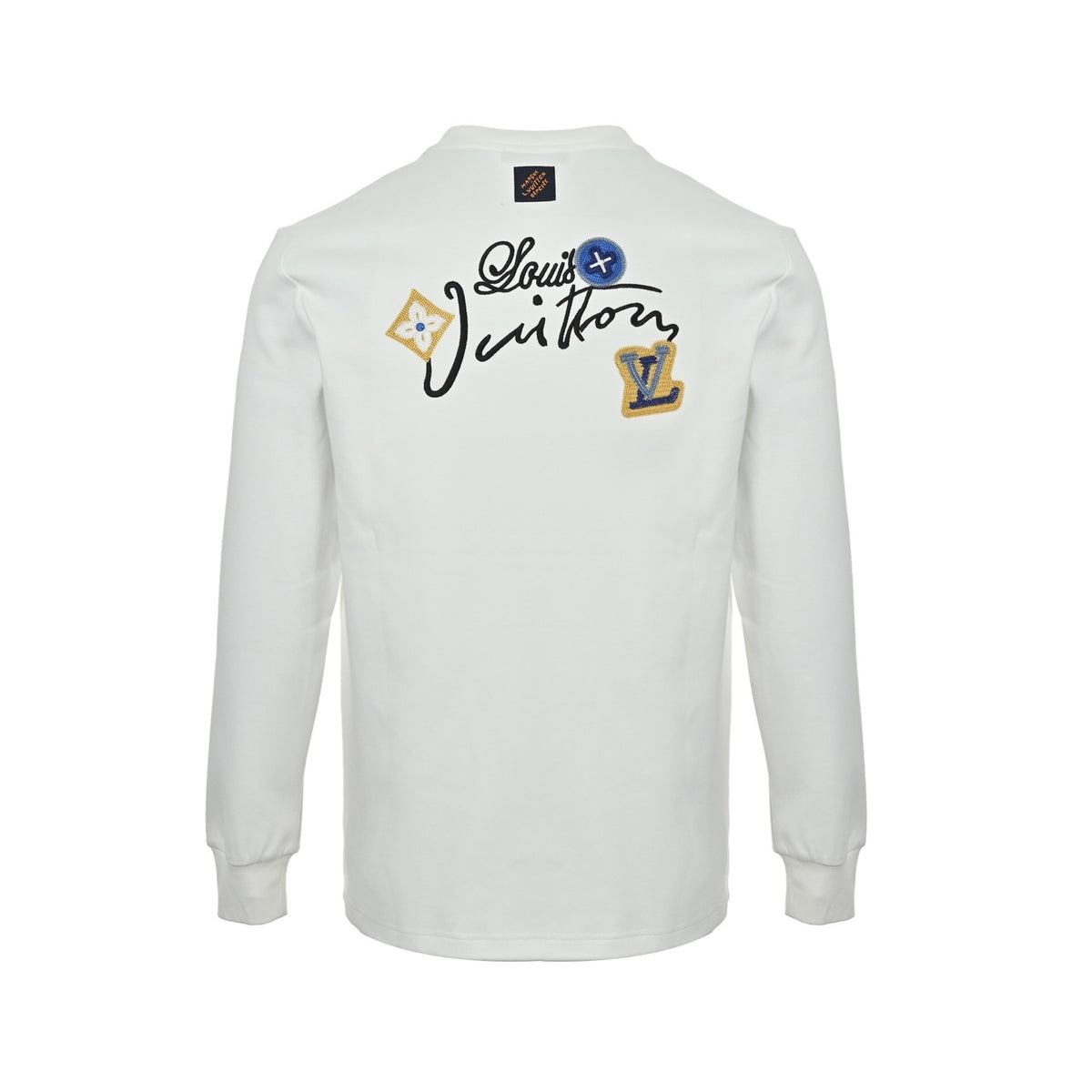Louis Vuitton 25Fw floral embroidered long-sleeved T-shirt