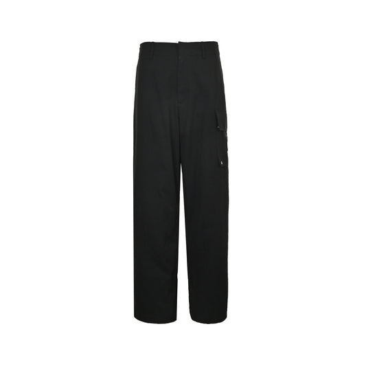 Fendi gabardine belt loop zipper patch pocket cargo trousers