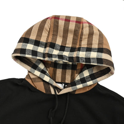 Burberry 23Fw plaid hooded sweatshirt