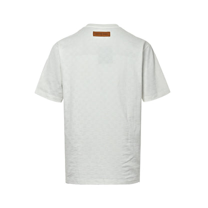 LouisVuitton/Louis Vuitton checkerboard letter patch pocket short sleeves