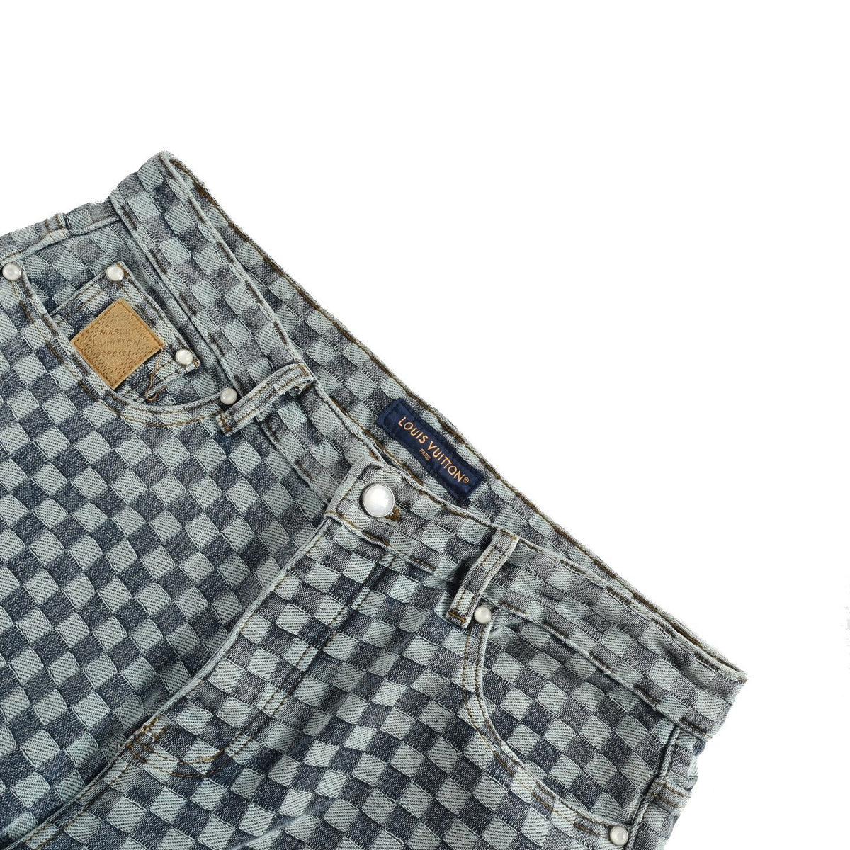 Louis Vuitton 25Fw checkerboard jeans