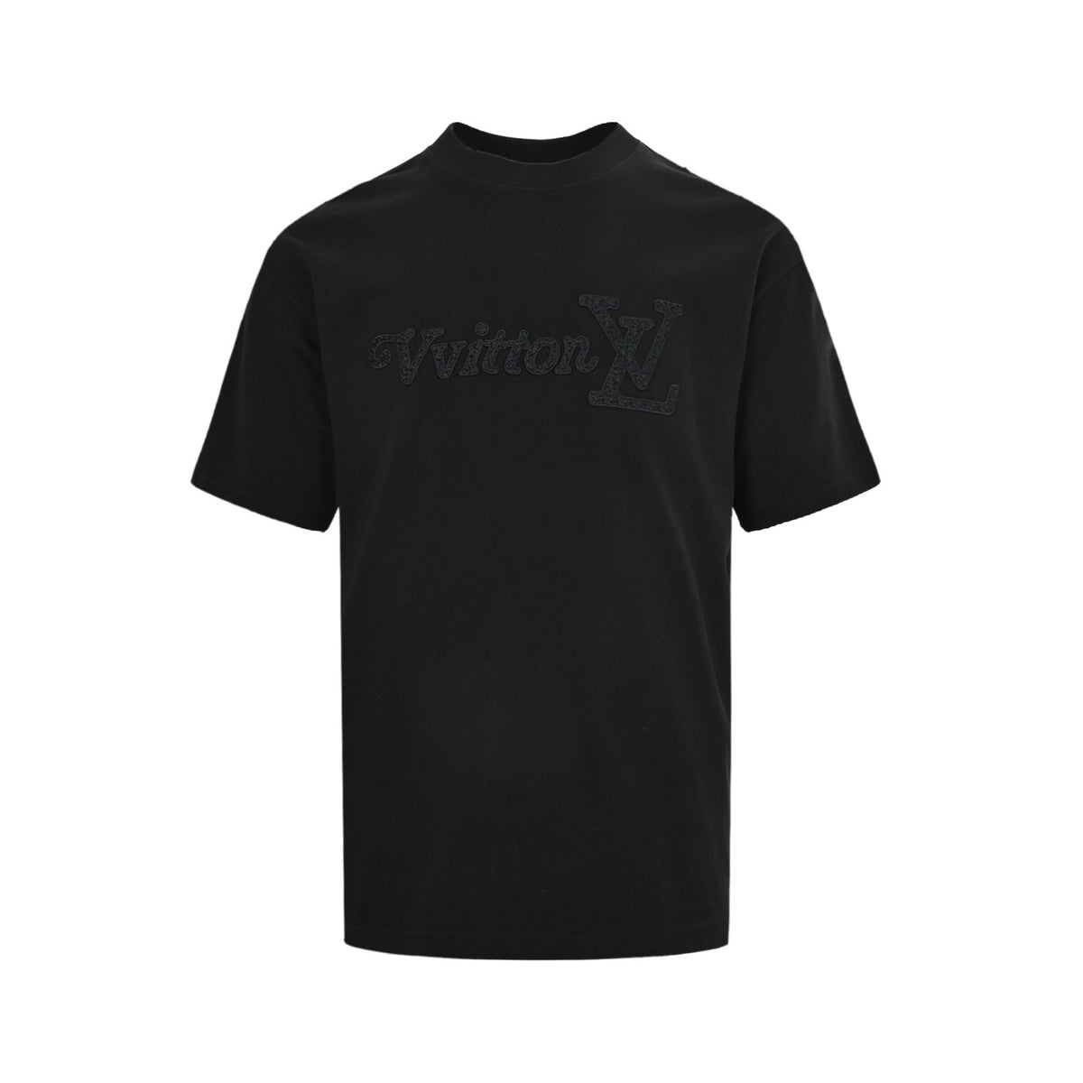 Louis Vuitton 26ss woven letter embroidered short sleeves