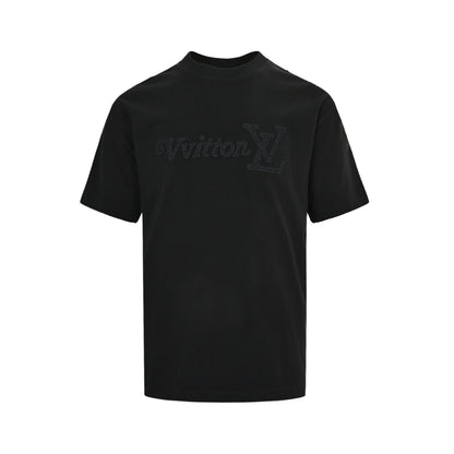 Louis Vuitton 26ss woven letter embroidered short sleeves