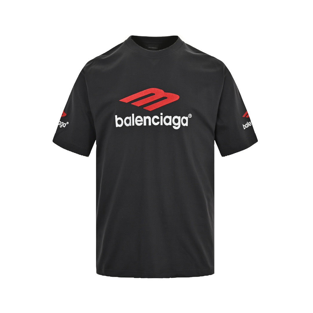 Balenciaga/Balanciaga 23ss 3M embroidered letters washed short sleeves