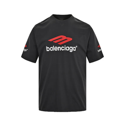 Balenciaga/Balanciaga 23ss 3M embroidered letters washed short sleeves