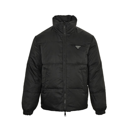 Prada dark pattern jacquard reversible down jacket