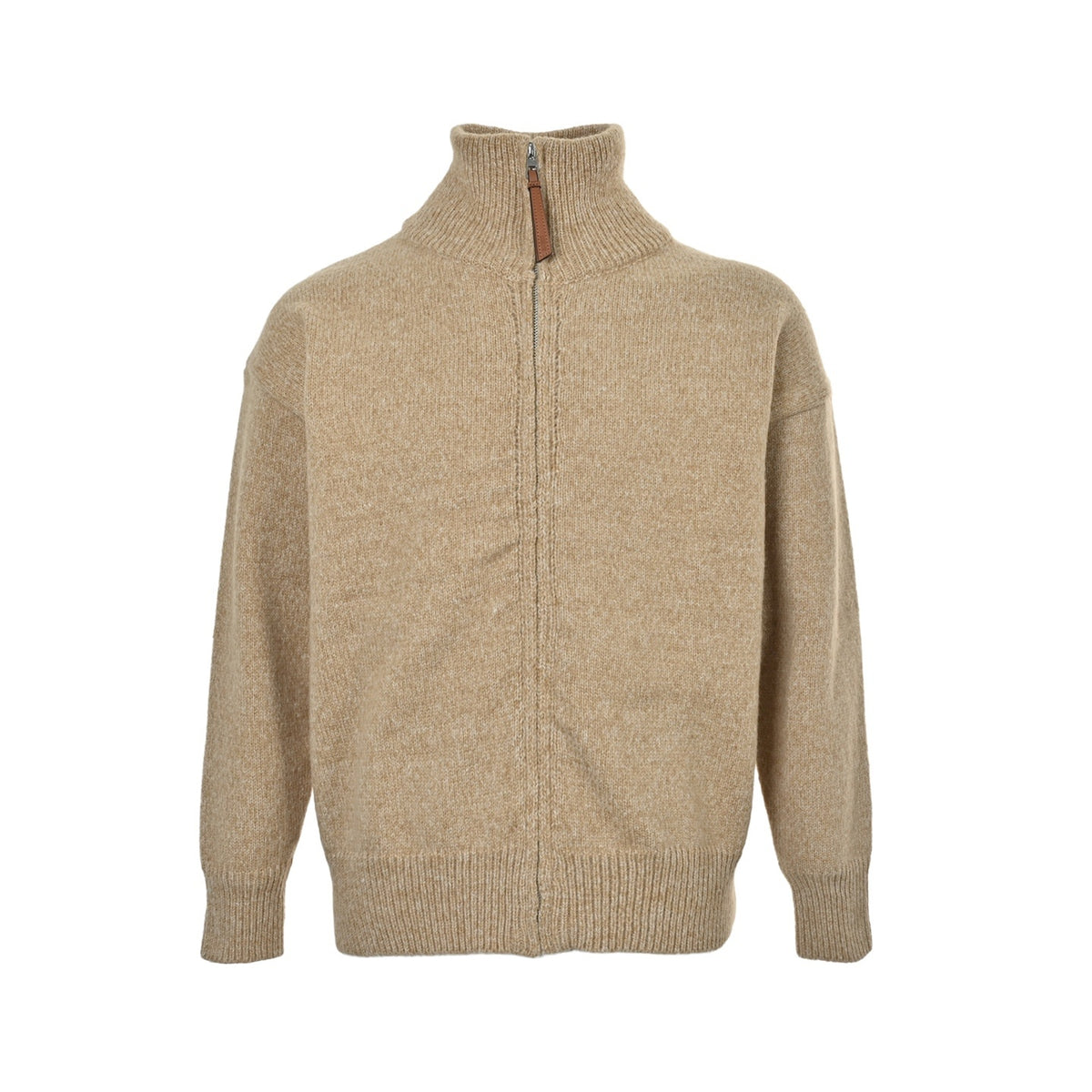 Loewe/Luo Yiwei turtleneck zipper sweater jacket with jacquard back logo