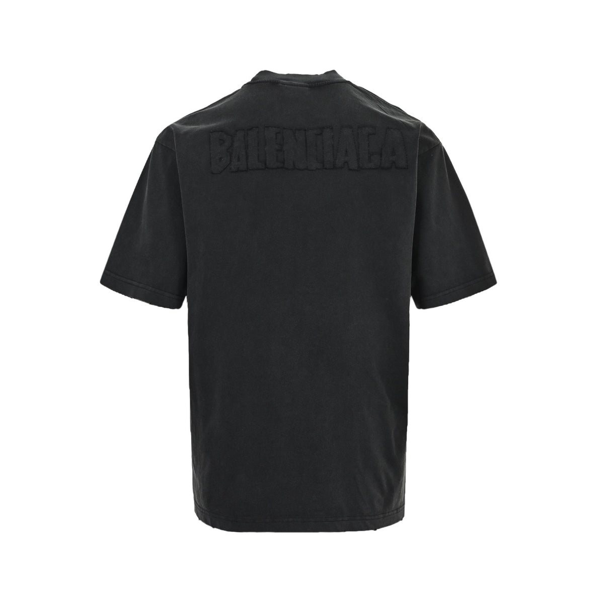 Balenciaga/Balanciaga 26ss back patch embroidered letters washed short sleeves