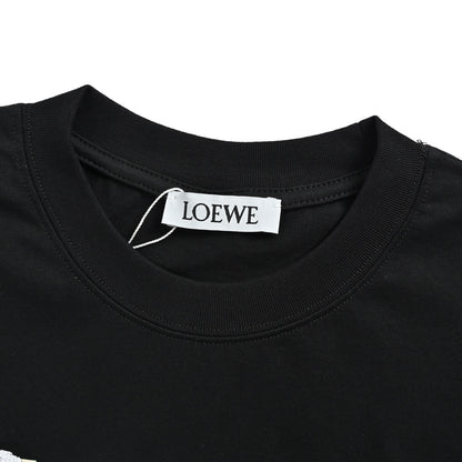 Loewe/Luo Yiwei semi-hand-painted embroidered short sleeves