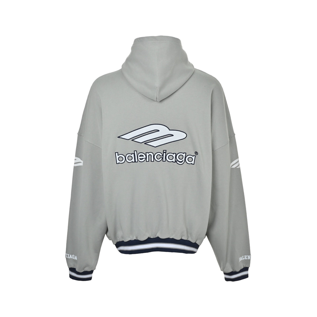 Balenciaga 26ss badge patch embroidered hooded sweatshirt