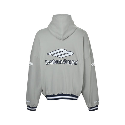Balenciaga 26ss badge patch embroidered hooded sweatshirt
