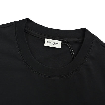 Saint Laurent embroidered letter logo short sleeves