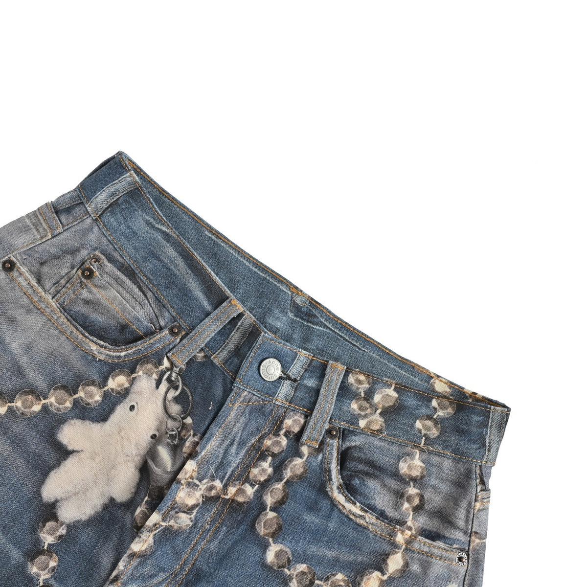 ACNE STUDIOS 1981M crystal bow jeans