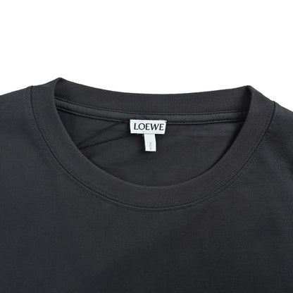 Loewe/Luo Yiwei solid color sleeves laser burnt short sleeves