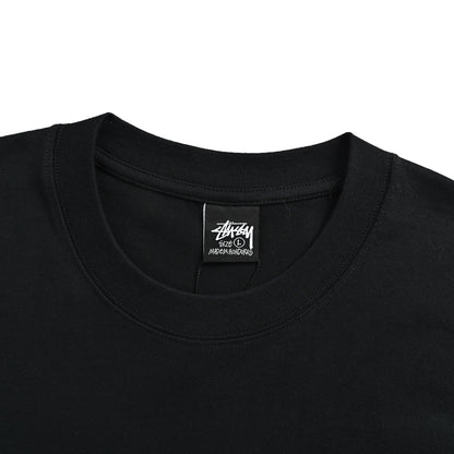 Stussy short sleeves with lettering and slogan printing on the back