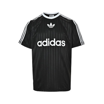 Adidas clover letter print striped short sleeves