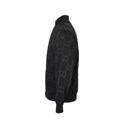 Gucci Double G all-over printed canvas stand-up collar padded jacket