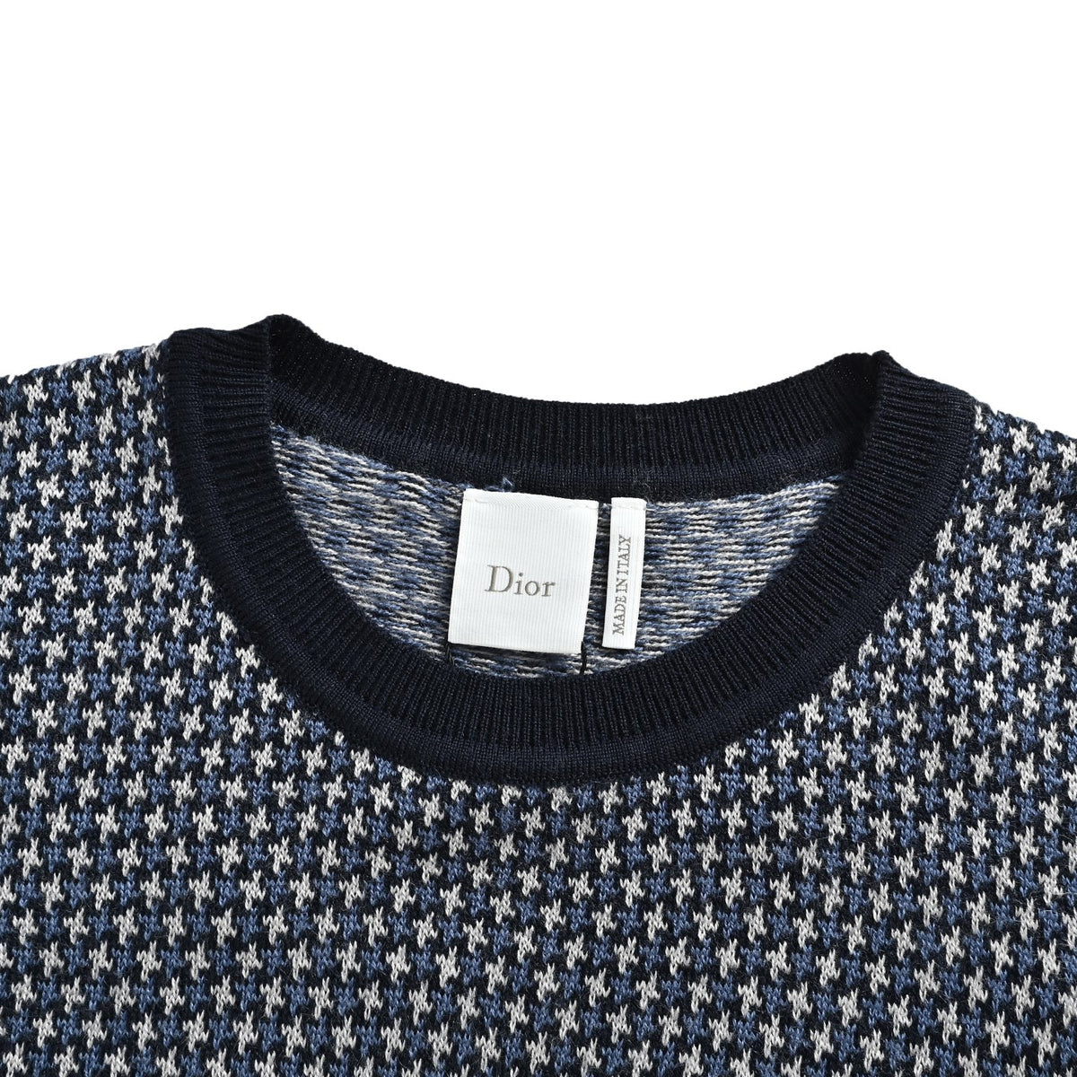 Dior 26ss jacquard embroidered knitted short sleeves