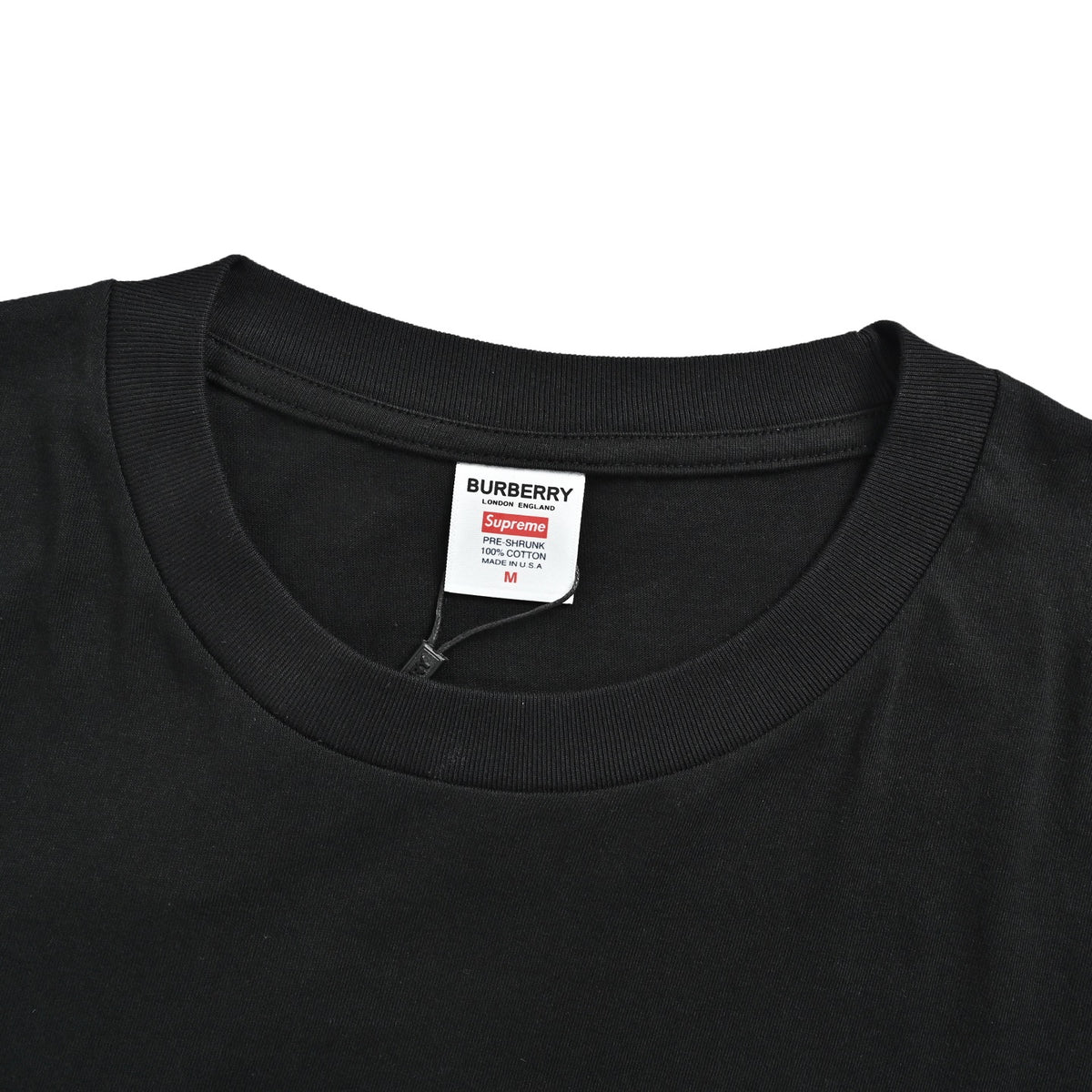 Burberry & Supreme plaid BOX letter short sleeves