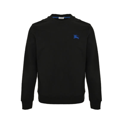 Burberry 24Fw blue embroidered war horse small label round neck sweatshirt