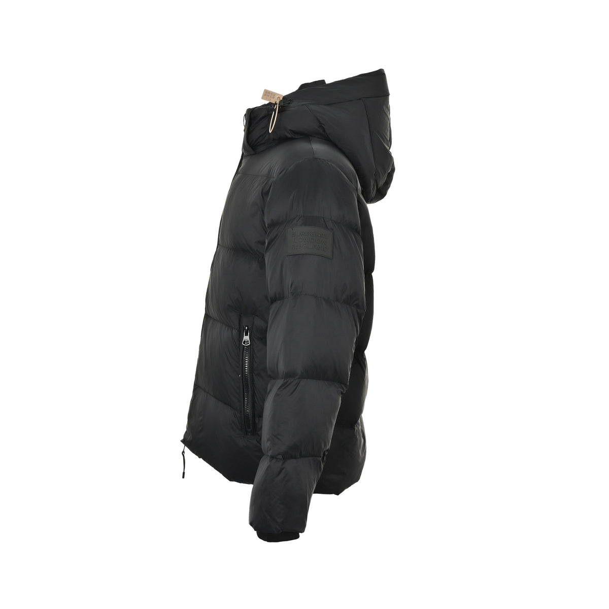 Burberry new black armband hooded down jacket