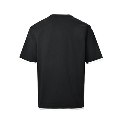 Prada triangle cloth label fake two-piece short sleeves