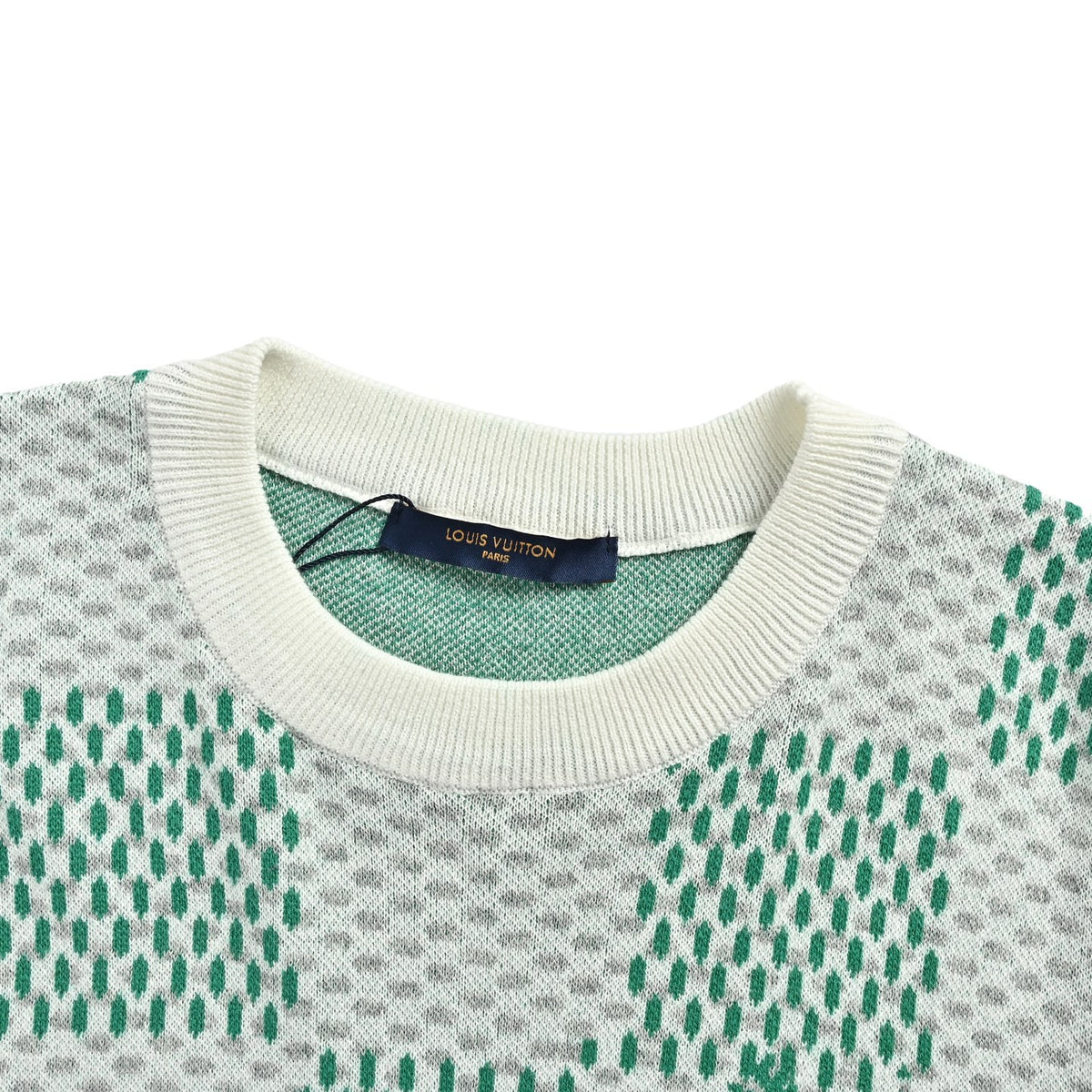 LouisVuitton/Louis Vuitton checkerboard knitted jacquard short sleeves