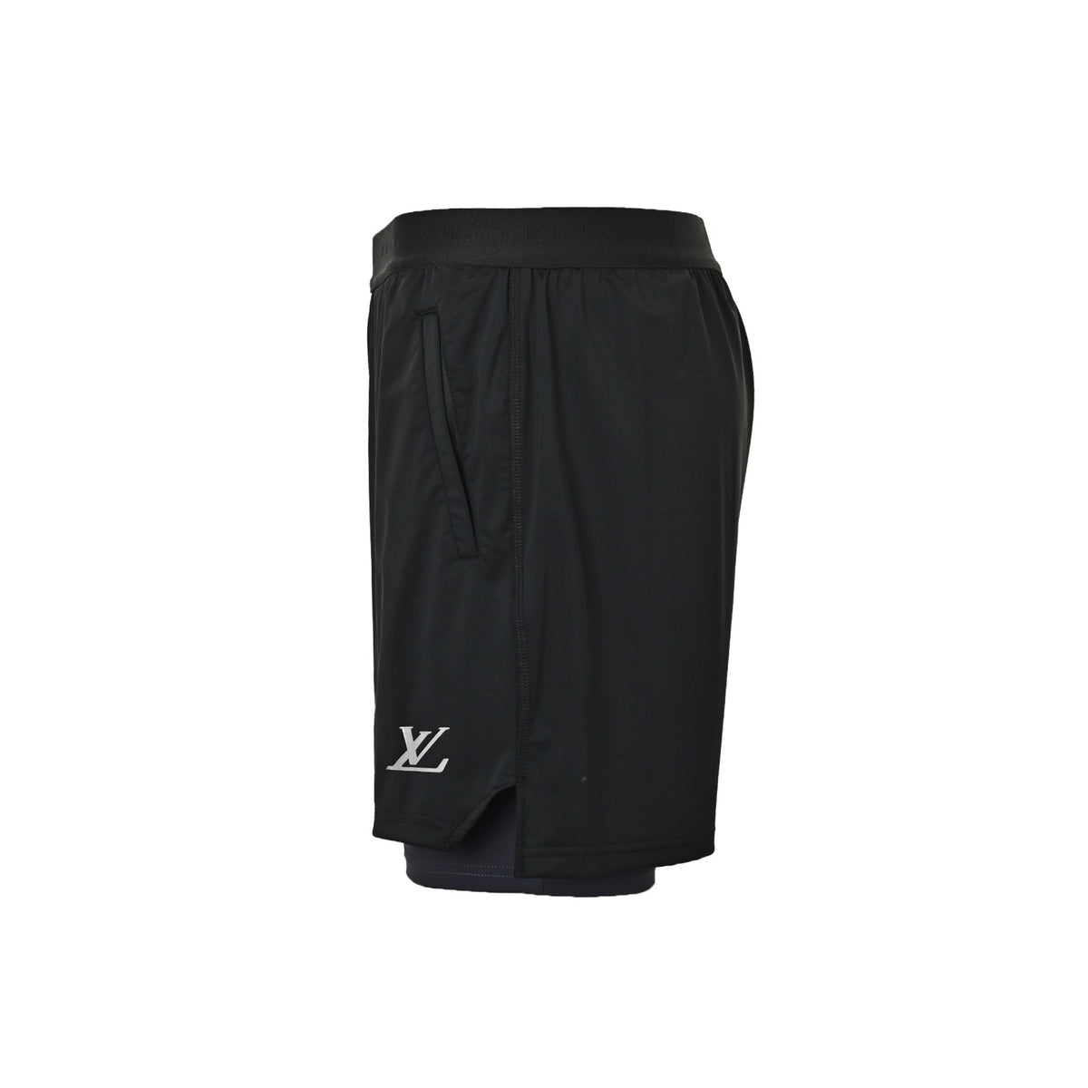 Louis Vuitton logo printed double shorts